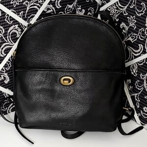 Margot Leather Brooklyn Backpack Black leather